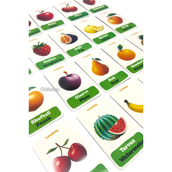 Mevalar ingliz-tilida (Lumikidy)