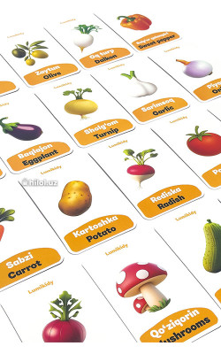 Sabzavotlar ingliz-tilida (Lumikidy)