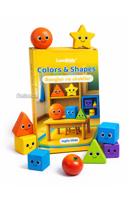 Ranglar va shakllar ingliz-tilida (Lumikidy)
