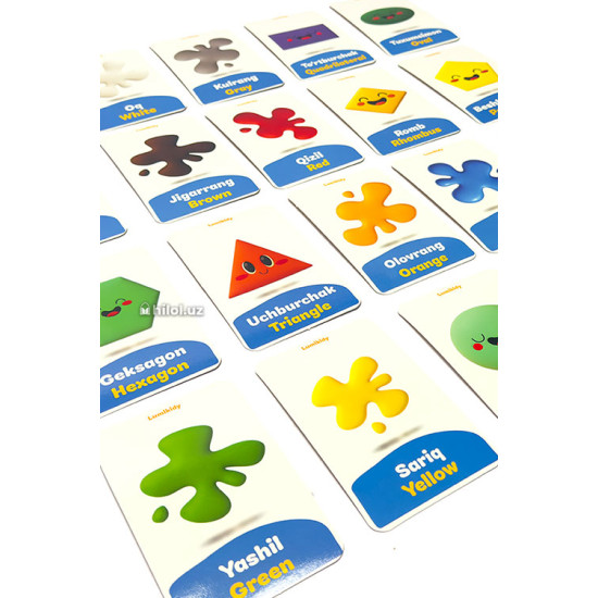 Ranglar va shakllar ingliz-tilida (Lumikidy)