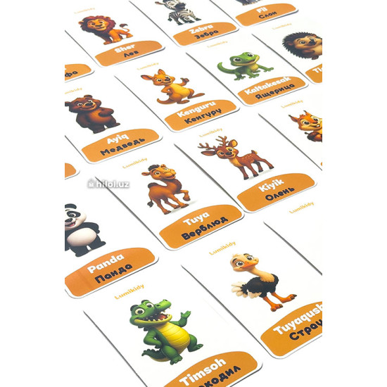 Yovvoyi hayvonlari rus-tilida (Lumikidy)