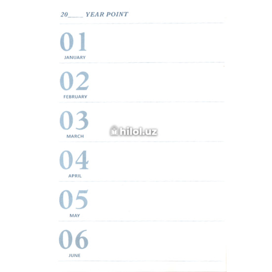 Five years planner