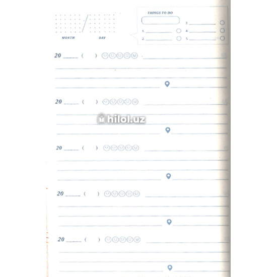 Five years planner